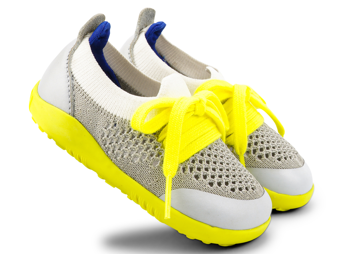 Zapatillas deportivas Play Knit Gris & Blanca