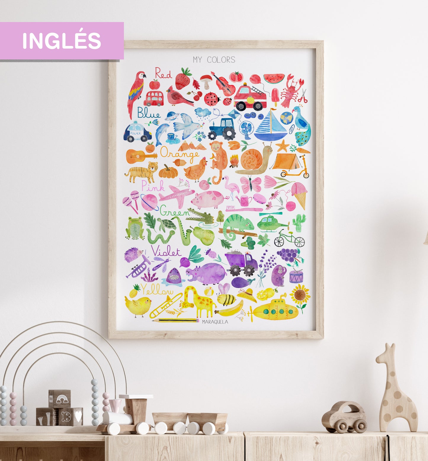 Lámina My Colors | Inglés