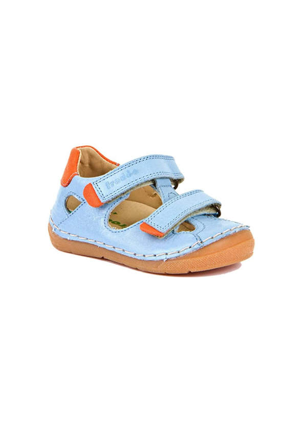 Sandalias Doble Velcro Azul Claro