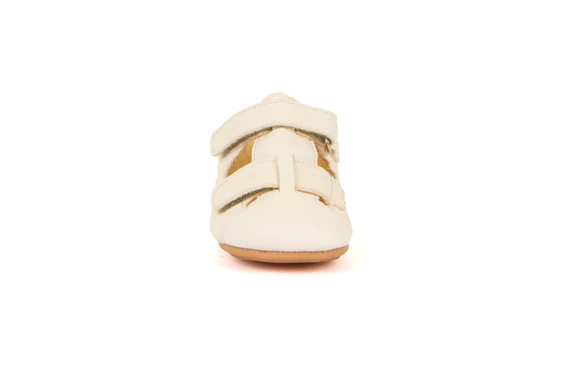 Sandalias Prewalker Dos Tiras Blancas