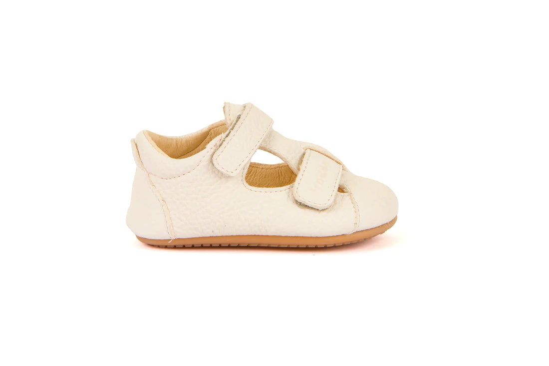 Sandalias Prewalker Dos Tiras Blancas